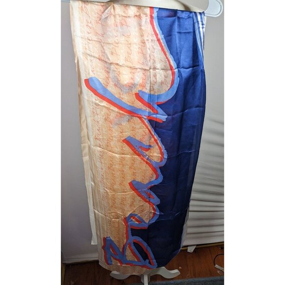 Vintage 90s Beach Please Max Studios Silk Scarf - Picture 10 of 10